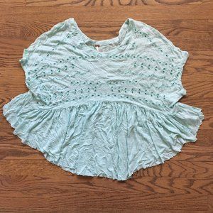 Free People Mint Flowy top XS